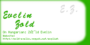 evelin zold business card